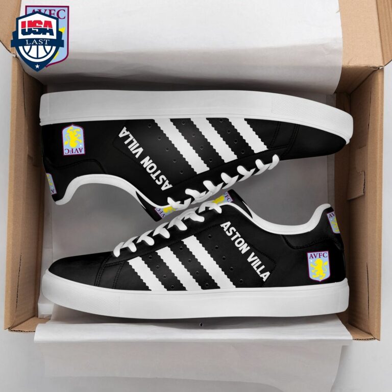 Aston Villa FC White Stripes Style 2 Stan Smith Low Top Shoes - It is too funny