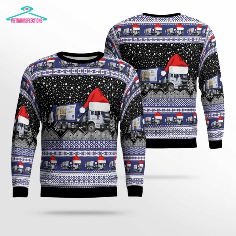 Australian SUEZ Waste Collection Trucks 3D Christmas Sweater - Good one dear