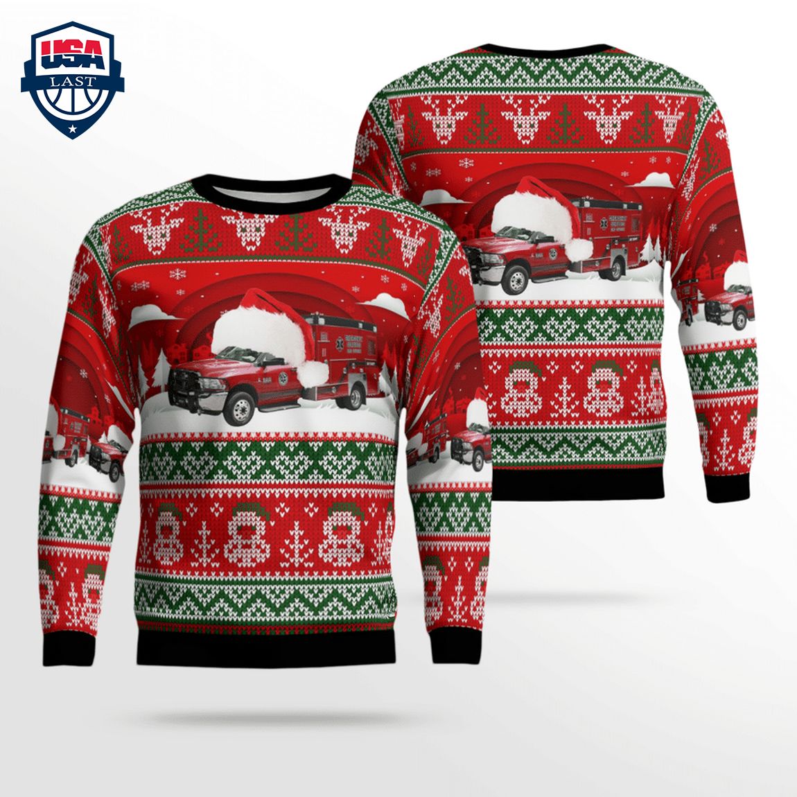 Bay County EMS Ver 2 3D Christmas Sweater