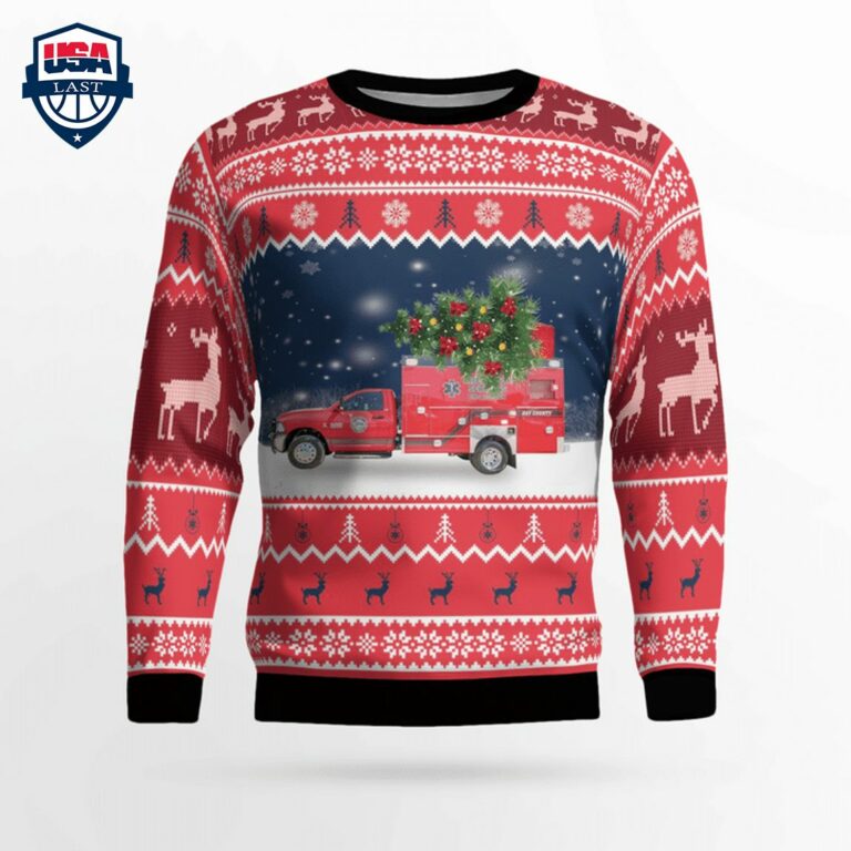 Bay County EMS Ver 3 3D Christmas Sweater - She has grown up know