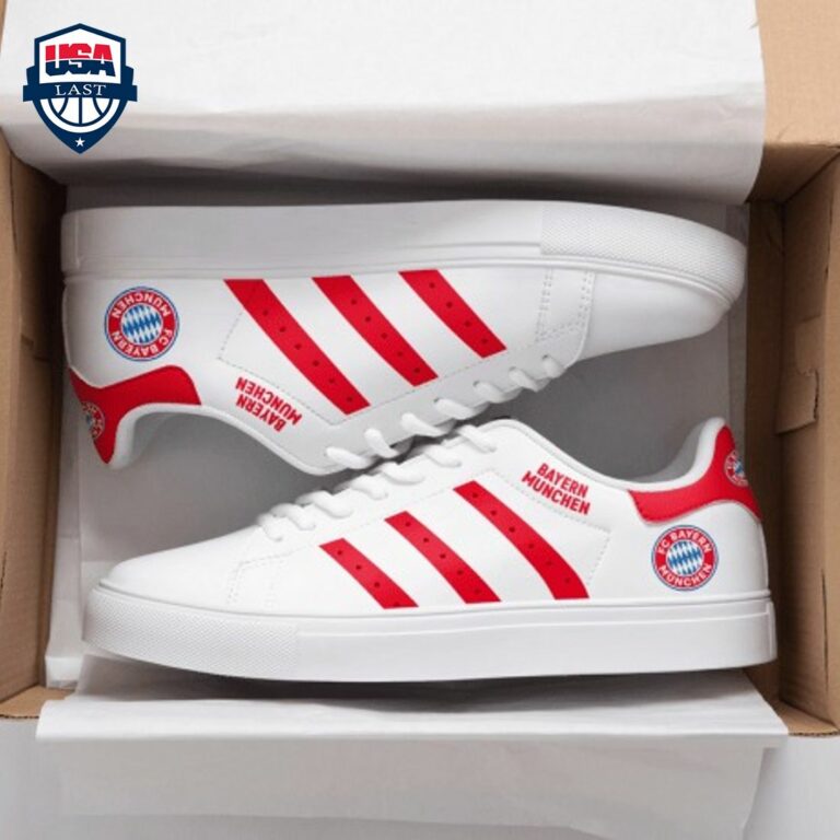 Bayern Munich Red Stripes Stan Smith Low Top Shoes - Best picture ever