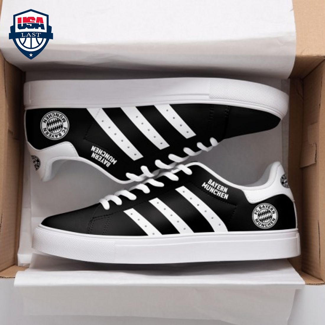 Bayern Munich White Stripes Style 1 Stan Smith Low Top Shoes