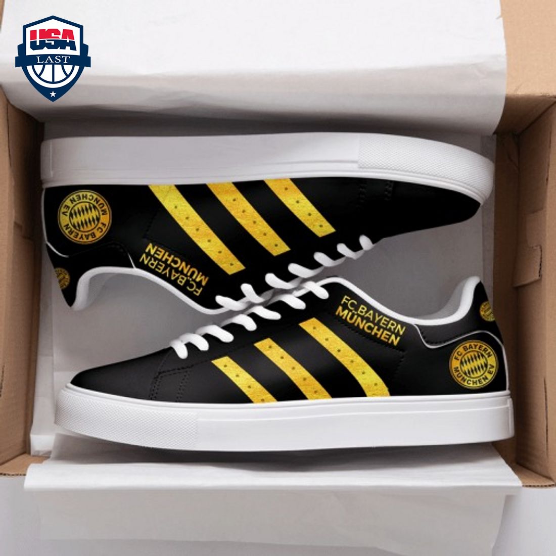 Bayern Munich Yellow Stripes Style 1 Stan Smith Low Top Shoes