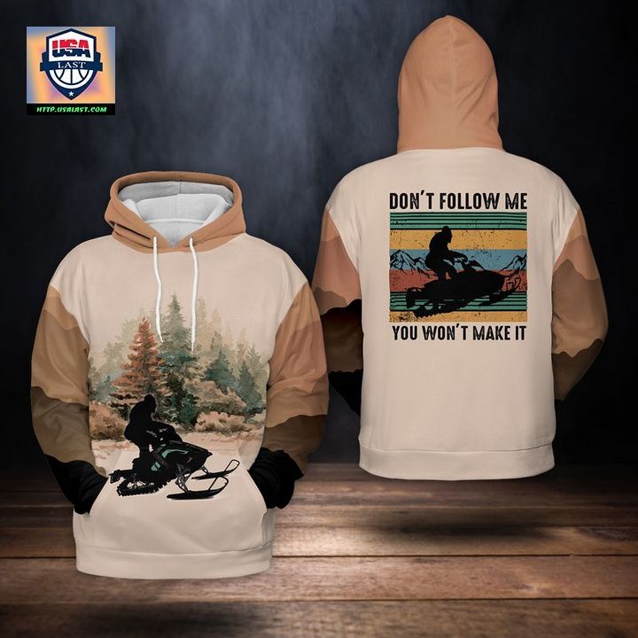 Official Bigfoot Snowmobiling Won’t Make It 3D Hoodie