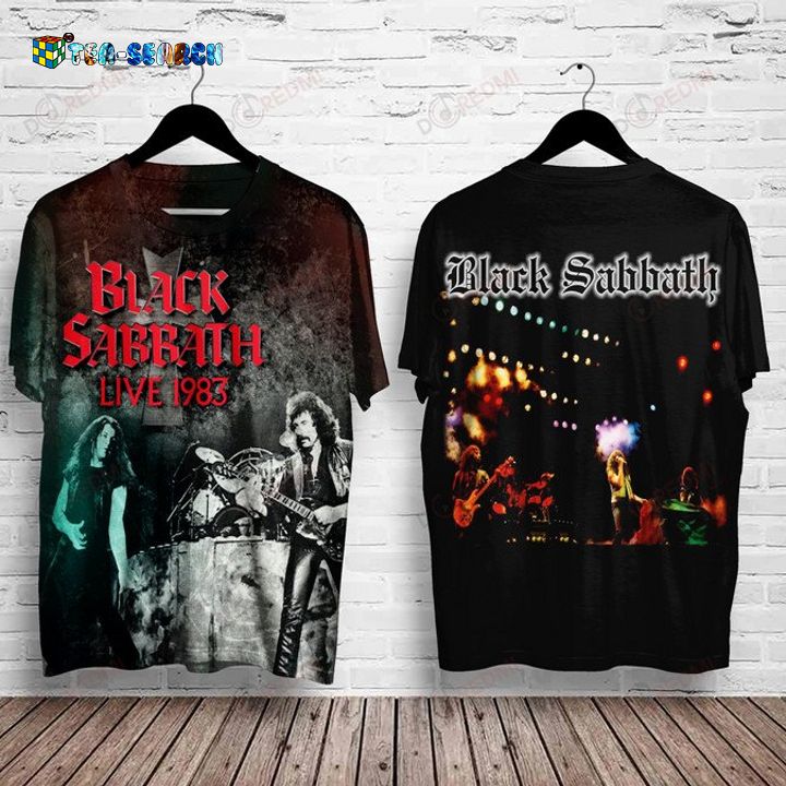Top Rate Black Sabbath Live 1983 3D All Over Print Shirt