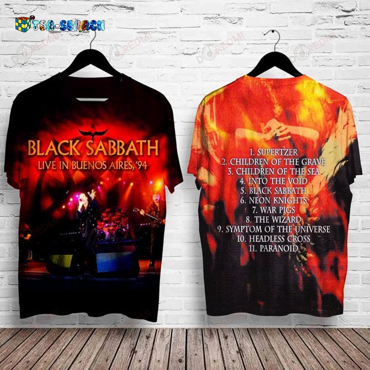 Top Alibaba Black Sabbath Live In Buenos Aires 1994 3D All Over Print Shirt