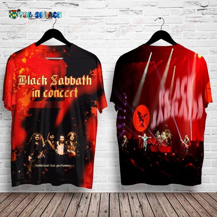 Top Alibaba Black Sabbath Live In Paris 1970 3D All Over Print Shirt