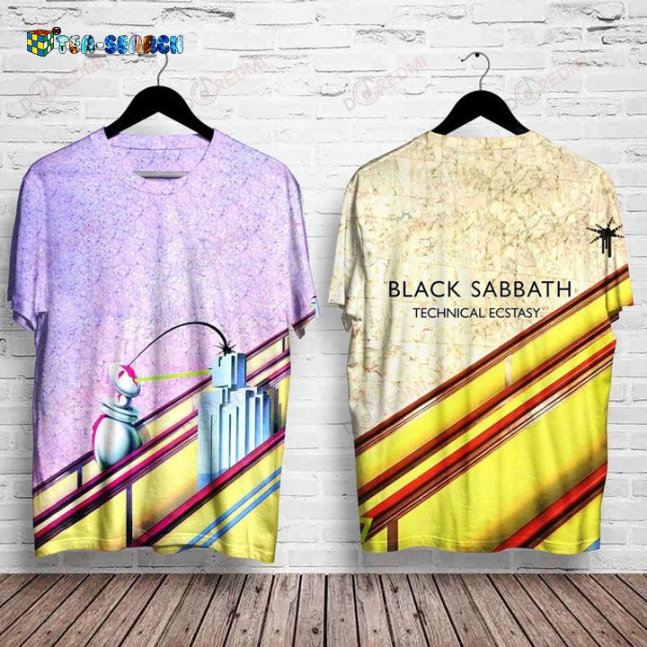 New Launch Black Sabbath Technical Ecstasy Album Cover 3D T-Shirt