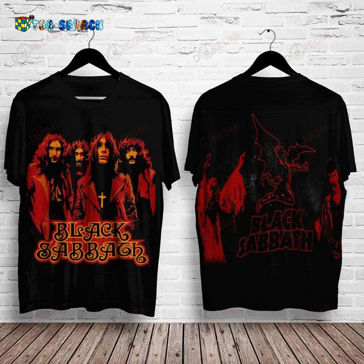 Black Sabbath Vinyl Logo 3D All Over Print Shirt - My friend and partner