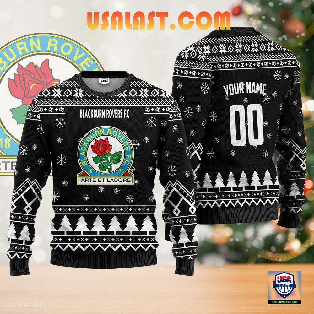 Big Sale Blackburn Rovers F.C Ugly Christmas Sweater Black Version
