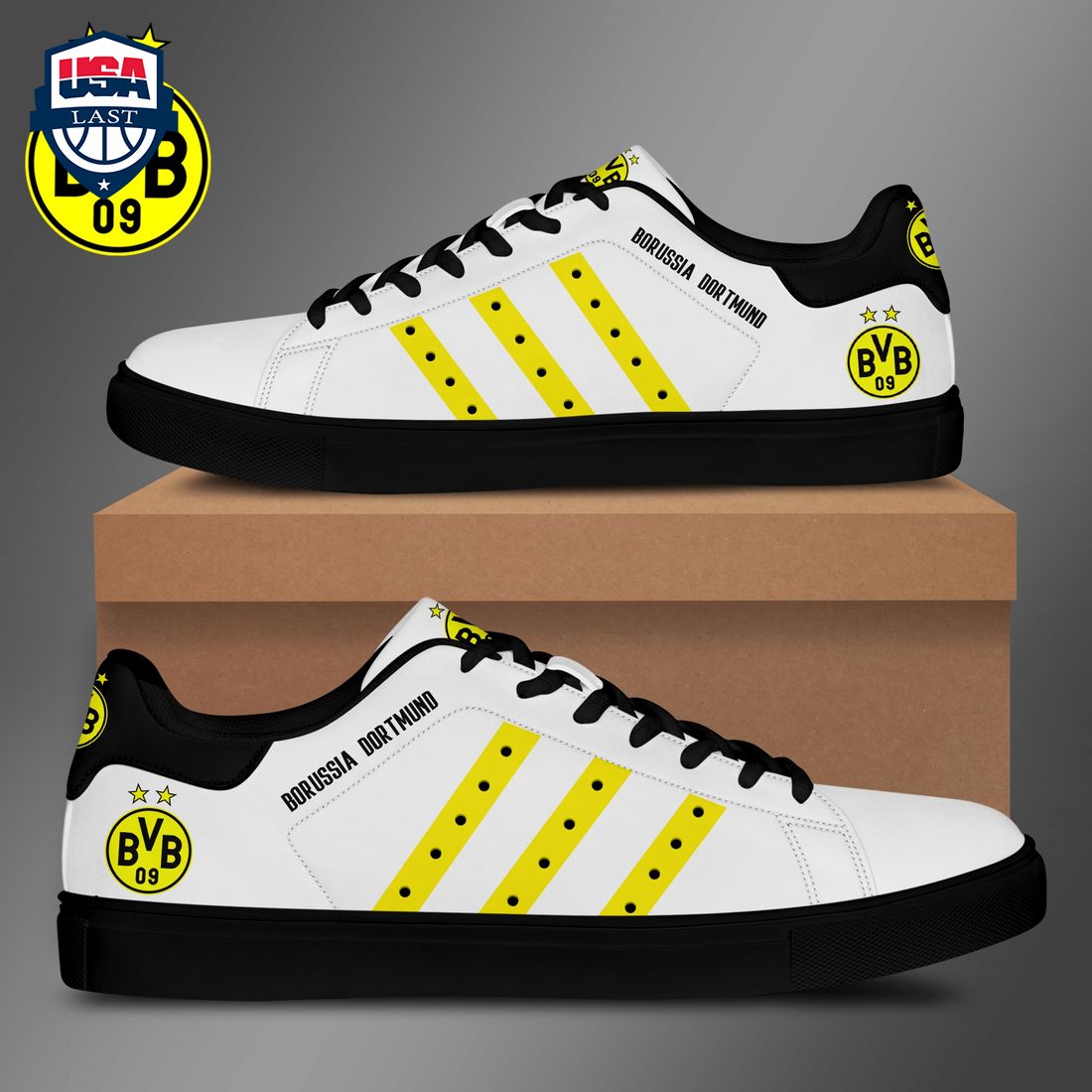 Borussia Dortmund Yellow Stripes Style 1 Stan Smith Low Top Shoes