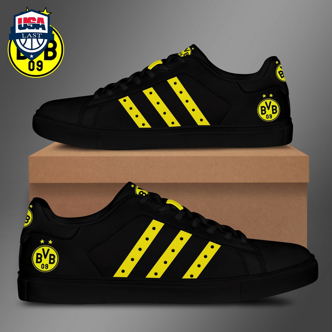 Borussia Dortmund Yellow Stripes Style 2 Stan Smith Low Top Shoes