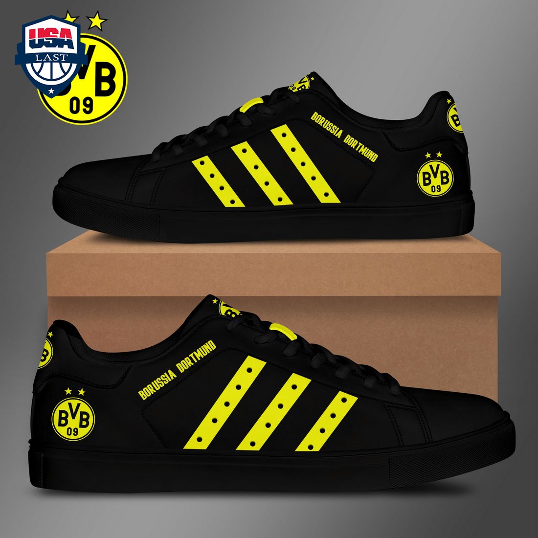 Borussia Dortmund Yellow Stripes Style 3 Stan Smith Low Top Shoes
