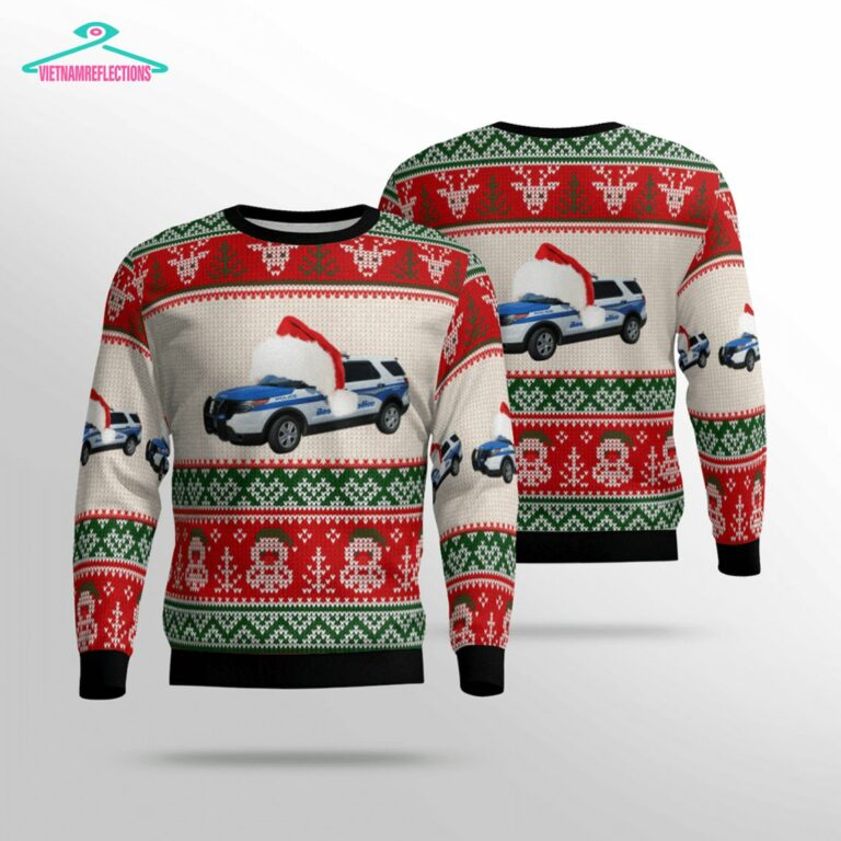 Boston Police Department Ver 2 3D Christmas Sweater - Elegant picture.