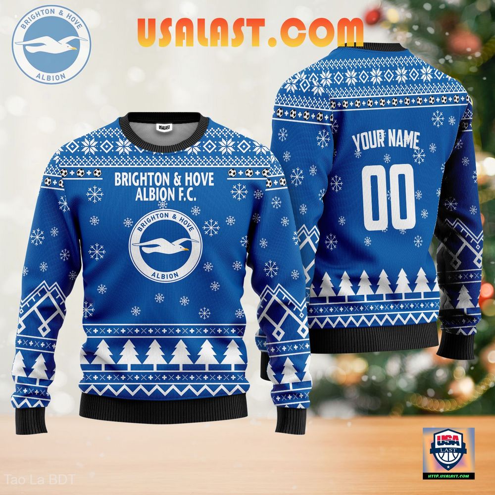 Trending Brighton & Hove Albion F.C. Personalized Sweater Christmas Jumper