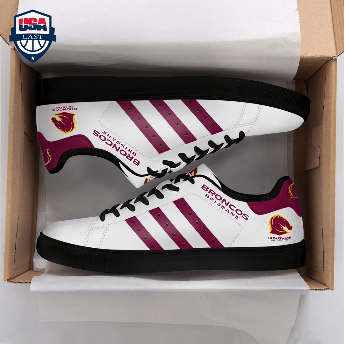 Brisbane Broncos Red Stripes Style 1 Stan Smith Low Top Shoes – Saleoff