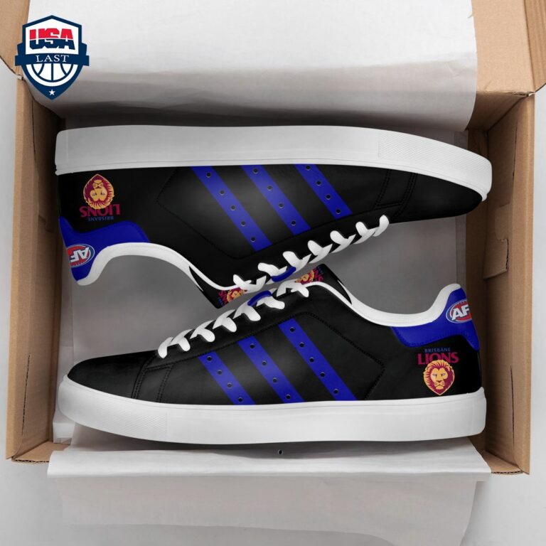 Brisbane Lions Blue Stripes Style 1 Stan Smith Low Top Shoes - Cool DP