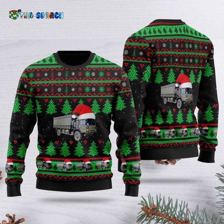 British Army MAN SV Support Vehicle Christmas Ugly Sweater