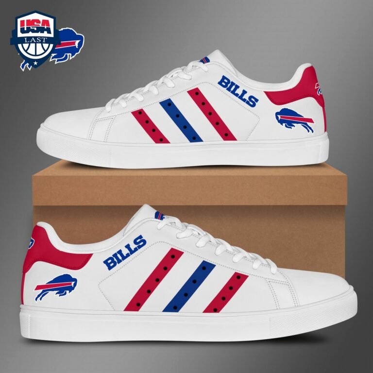 Buffalo Bills Red Blue Stripes Stan Smith Low Top Shoes - Royal Pic of yours