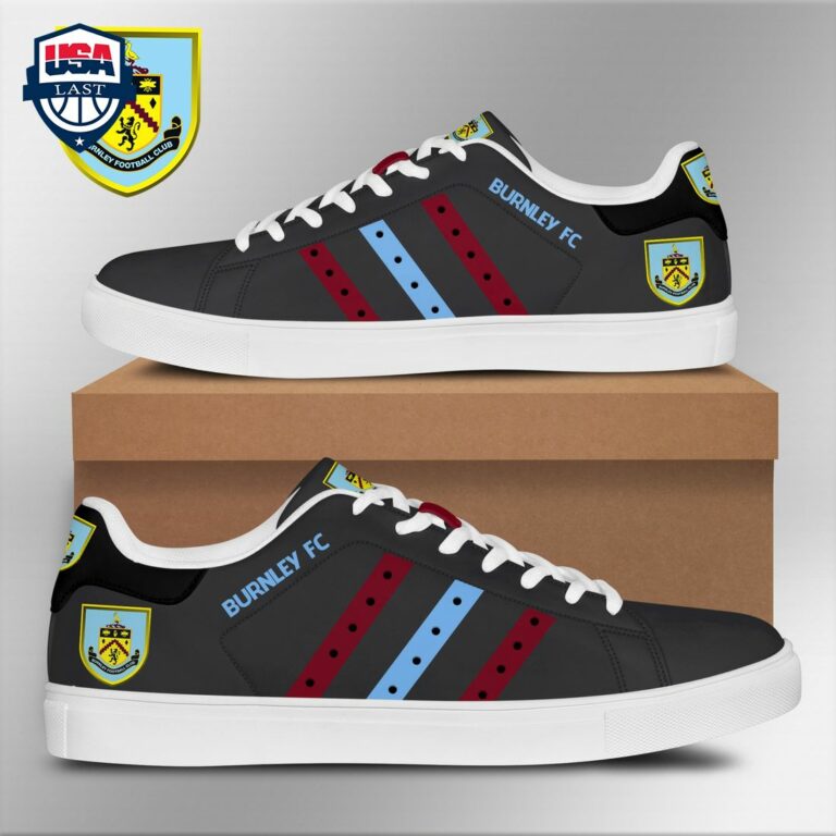 Burnley FC Red Aqua Blue Stripes Stan Smith Low Top Shoes - Speechless