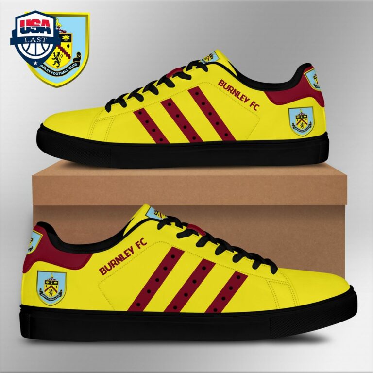Burnley FC Red Stripes Style 3 Stan Smith Low Top Shoes - Super sober