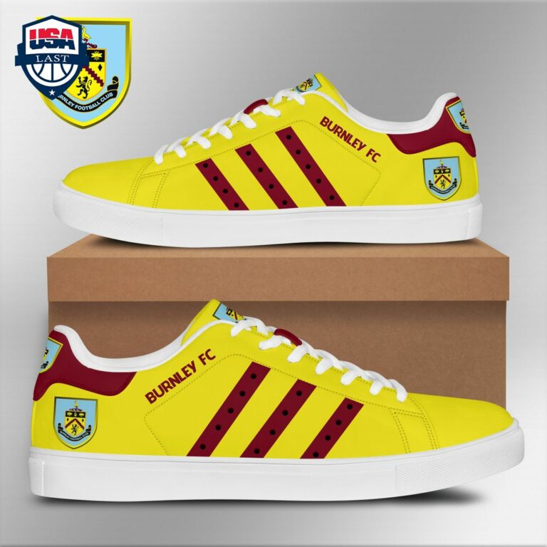 Burnley FC Red Stripes Style 3 Stan Smith Low Top Shoes - Coolosm