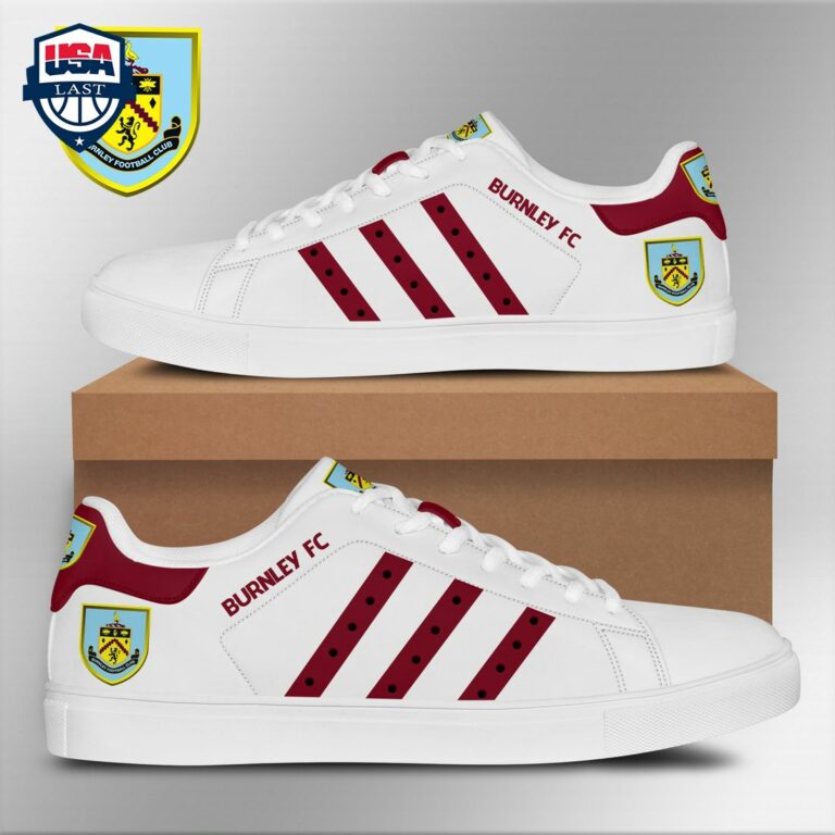Burnley FC Red Stripes Style 4 Stan Smith Low Top Shoes - Cuteness overloaded