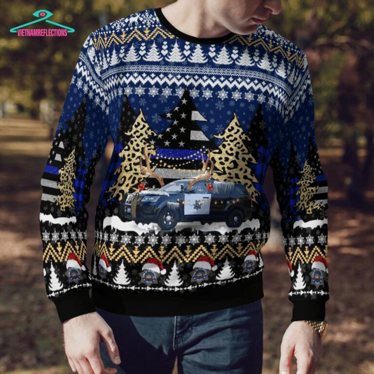 California Hillsborough Police Department 3D Christmas Sweater - Mesmerising