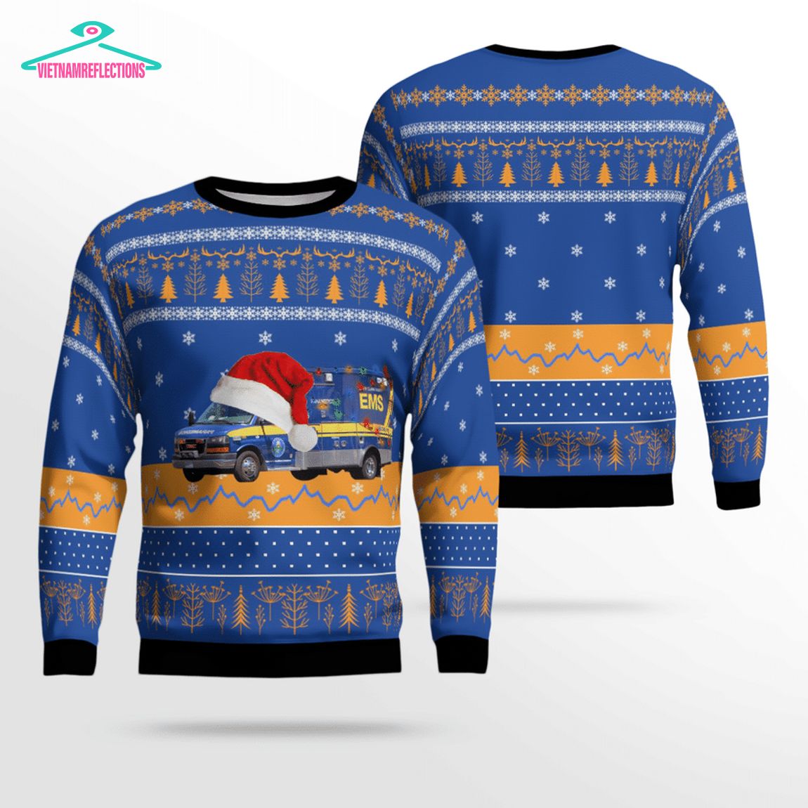 California Santa Clara County EMS 3D Christmas Sweater