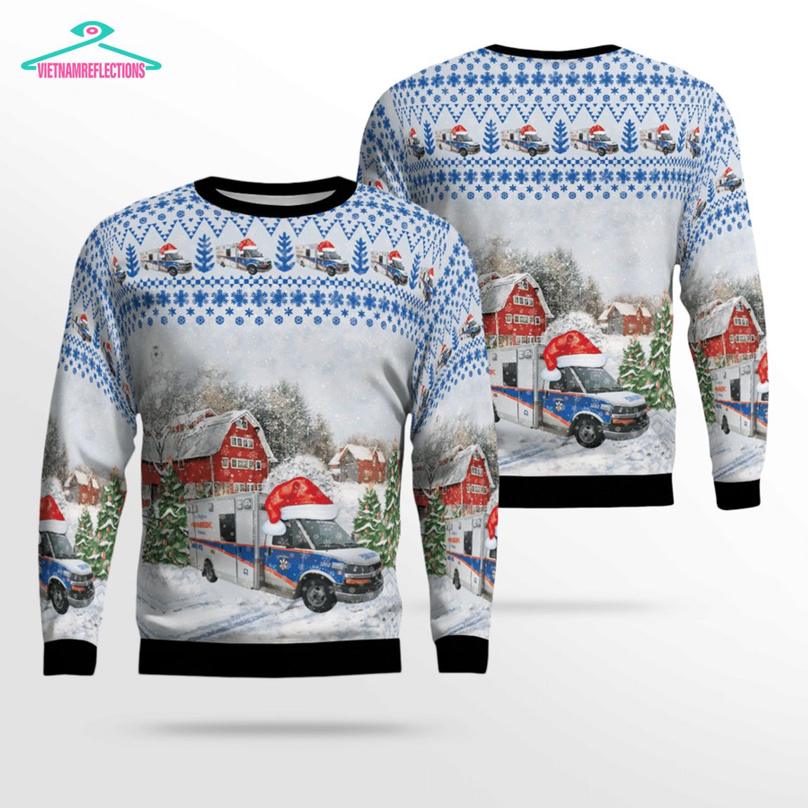 Canada Peel Regional Paramedic Services 3D Christmas Sweater