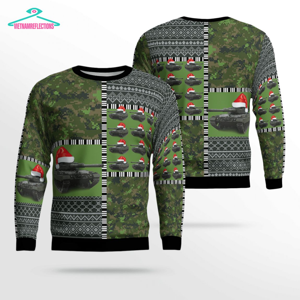 Canadian Army Leopard 2A4M Ver 2 3D Christmas Sweater