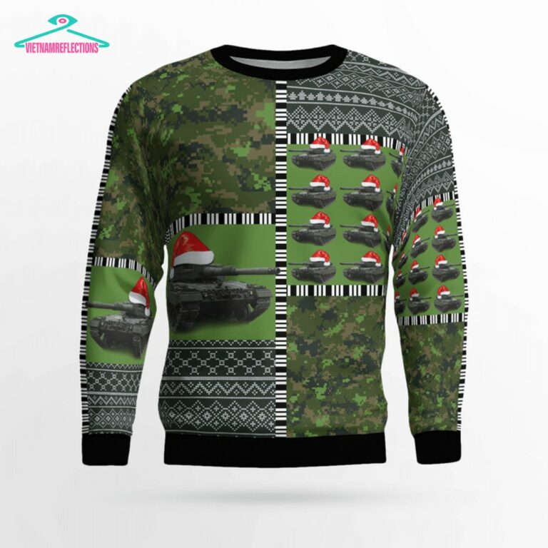 Canadian Army Leopard 2A4M Ver 2 3D Christmas Sweater - Stunning