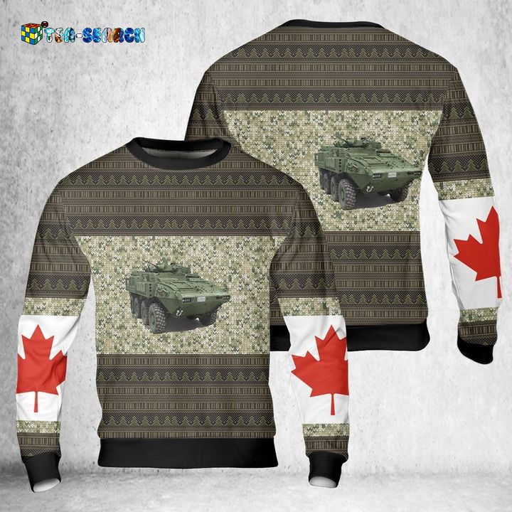 Canadian Army Light Armoured Vehicle (LAV) 6.0 Christmas Ugly Sweater