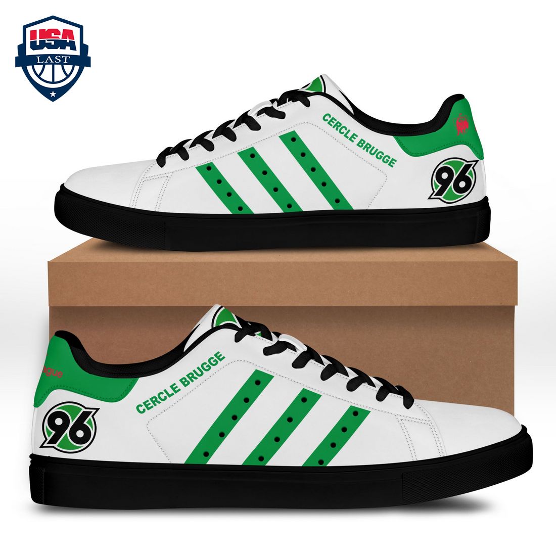 Cercle Brugge K.S.V Green Stripes Style 1 Stan Smith Low Top Shoes – Saleoff