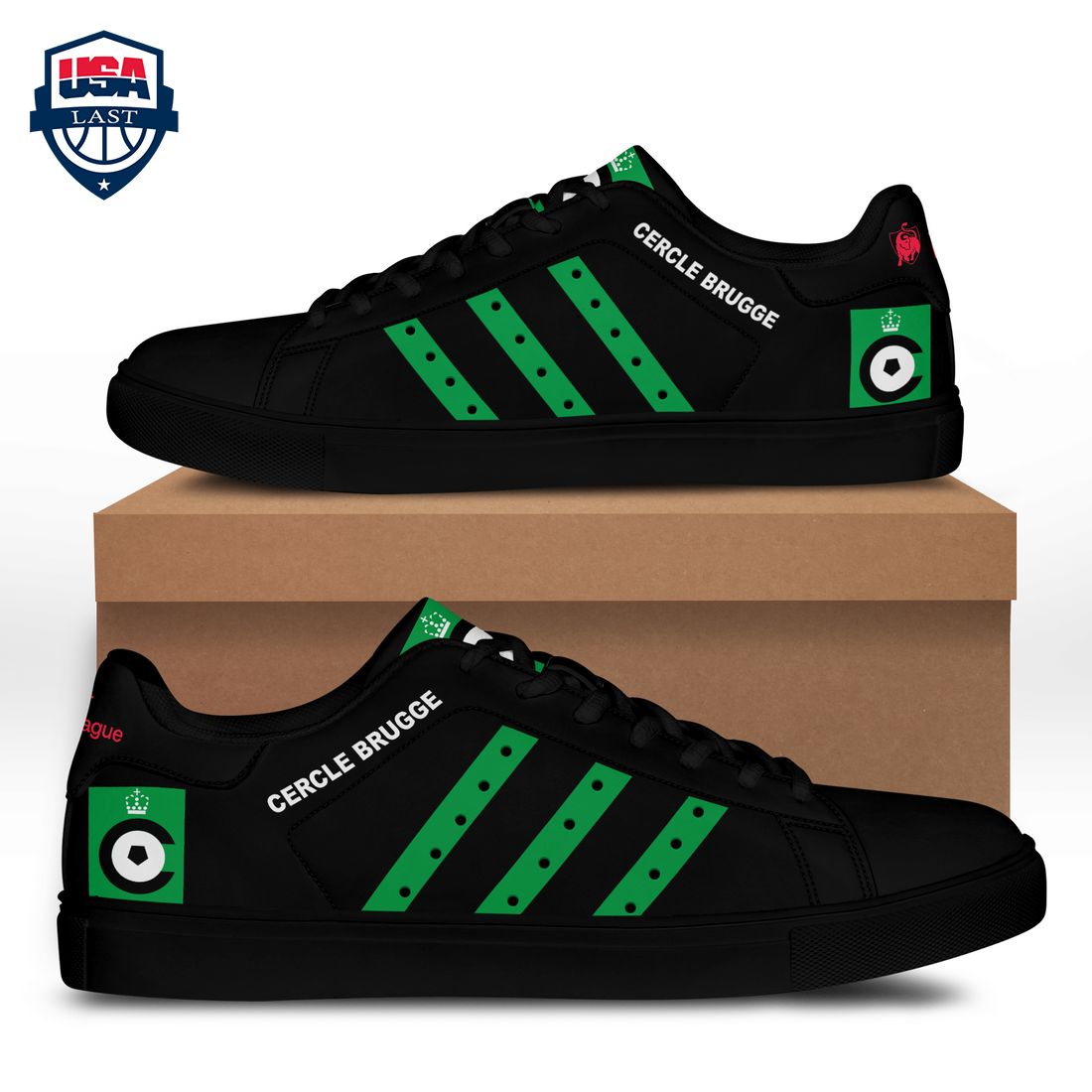 Cercle Brugge K.S.V Green Stripes Style 2 Stan Smith Low Top Shoes – Saleoff