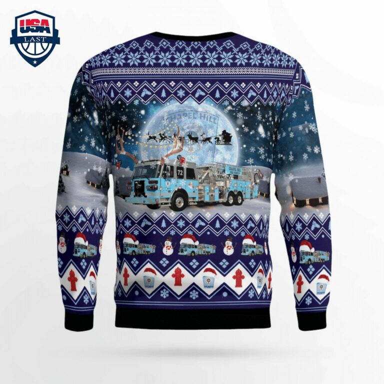 Chapel Hill Fire Department 3D Christmas Sweater - Rocking picture