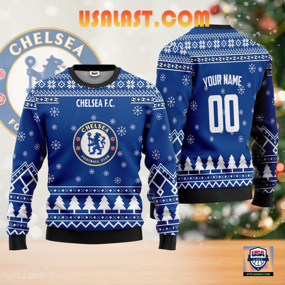 Chelsea F.C. Personalized Sweater Christmas Jumper - Hey! You look amazing dear