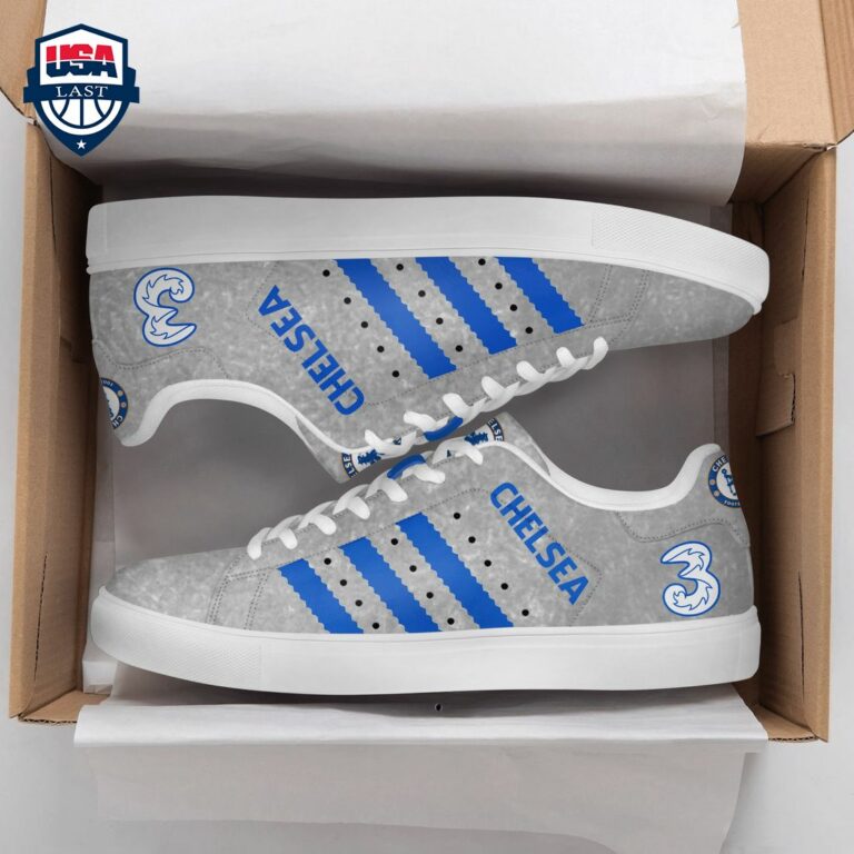 Chelsea FC Blue Stripes Style 1 Stan Smith Low Top Shoes - Rocking picture