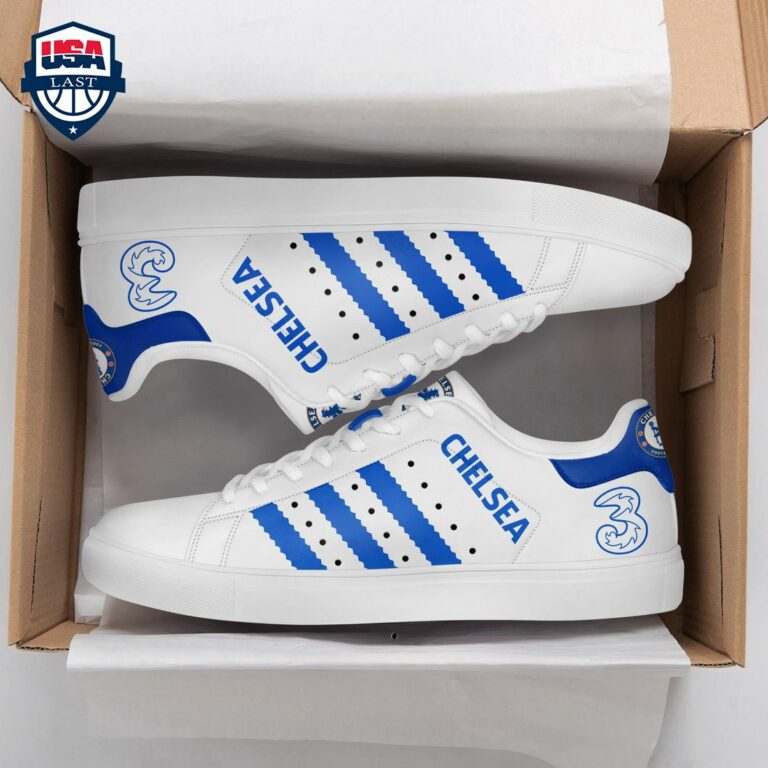 Chelsea FC Blue Stripes Style 2 Stan Smith Low Top Shoes - Loving click