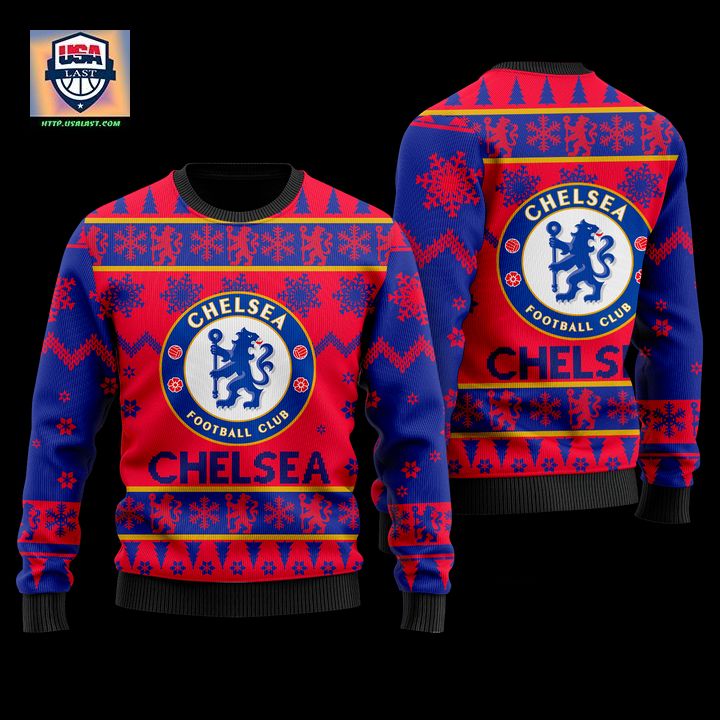 Discount Chelsea Football Club Red Faux Wool Sweater