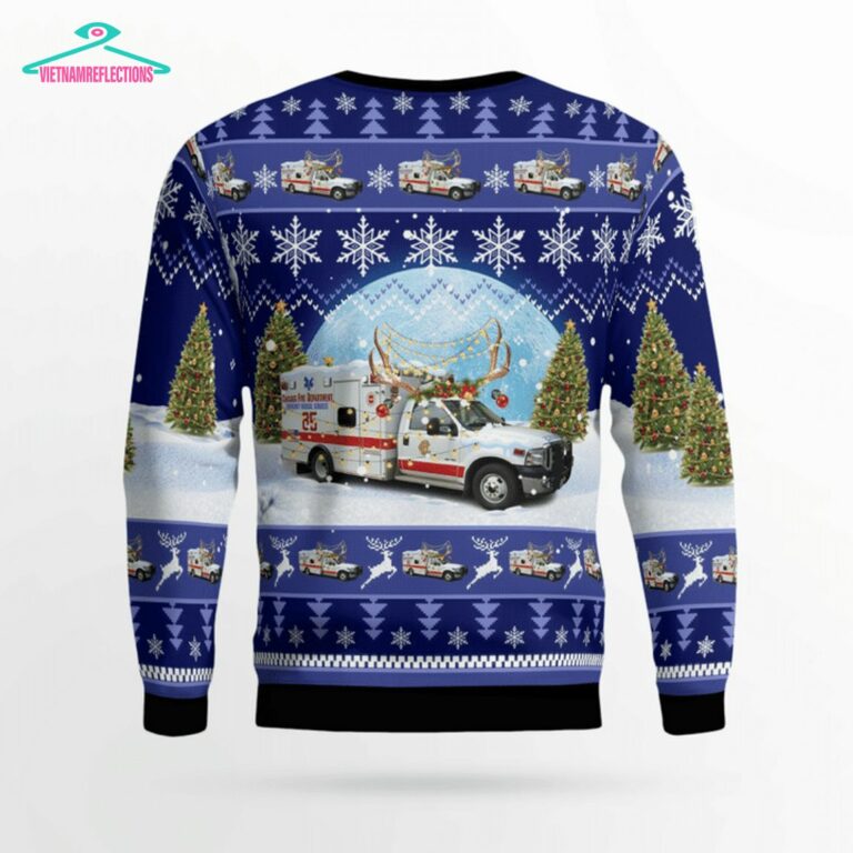 Chicago Fire Department Ambulance 85 3D Christmas Sweater - Nice Pic