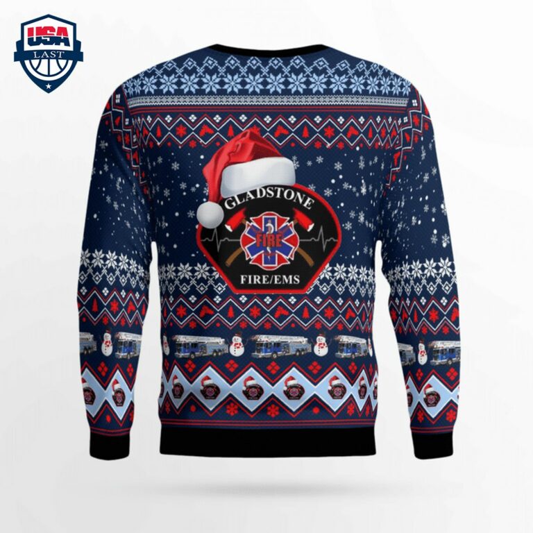 City of Gladstone Fire EMS 3D Christmas Sweater - Ah! It is marvellous