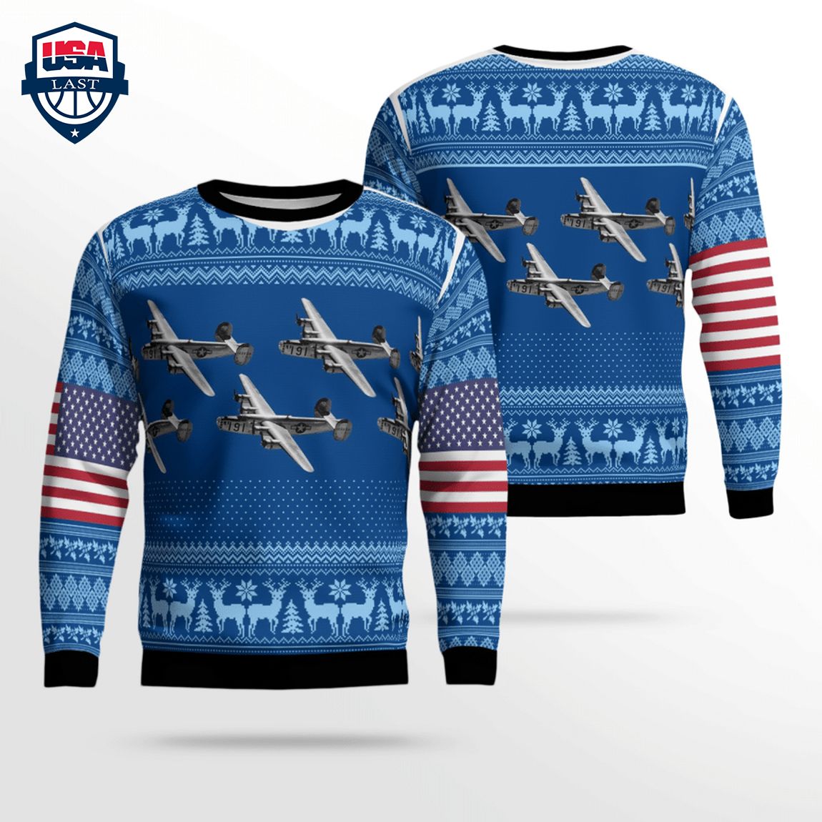 Consolidated B-24 Liberator 3D Christmas Sweater