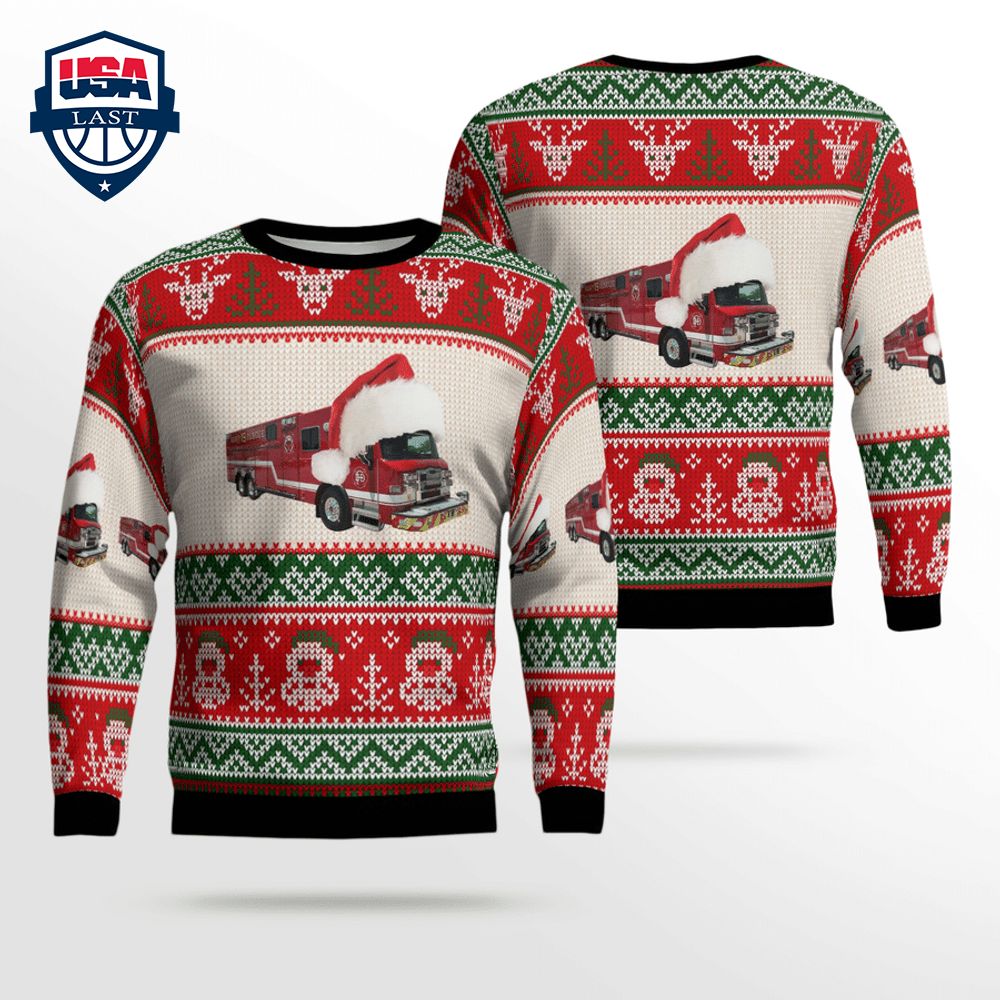Dallas Fire-Rescue Department 3D Christmas Sweater