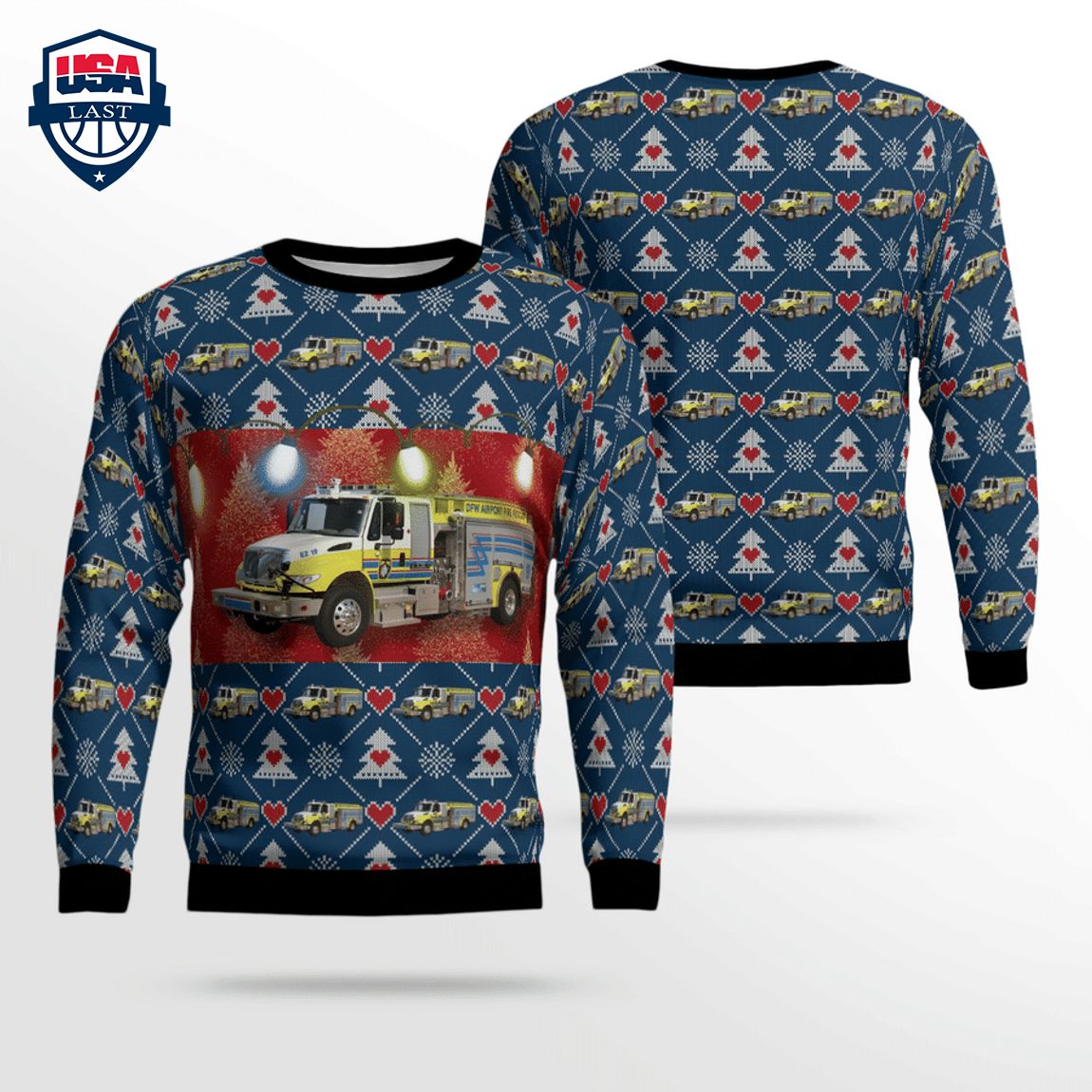 Dallas Fort Worth International Airport Fire Department 3D Christmas Sweater