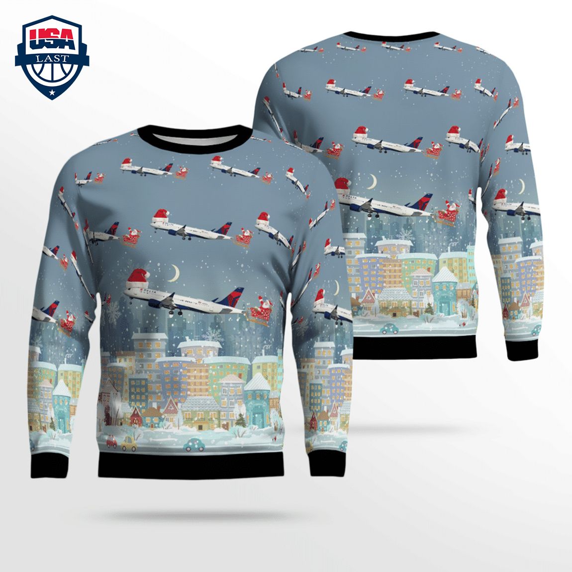 Delta Air Lines Airbus A220-300 3D Christmas Sweater