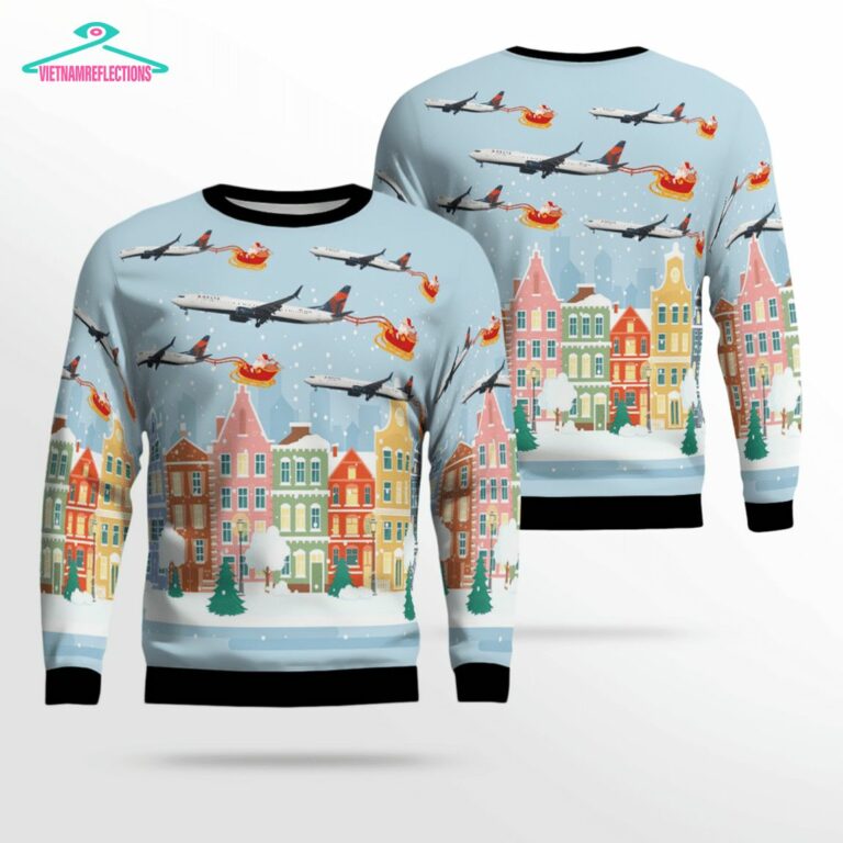 Delta Air Lines Boeing 757-900ER 3D Christmas Sweater - Best picture ever