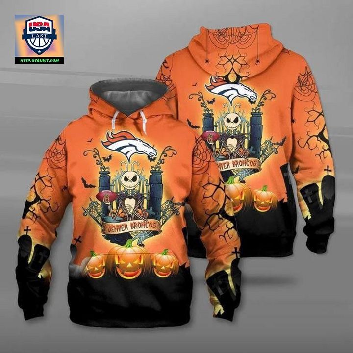 Luxury Denver Broncos Football Halloween 3D Hoodie