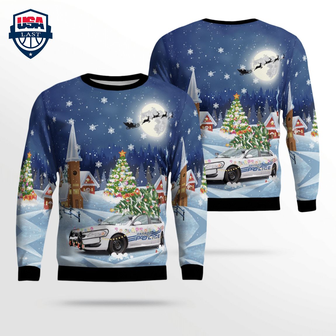 Detroit Police Department 3D Christmas Sweater