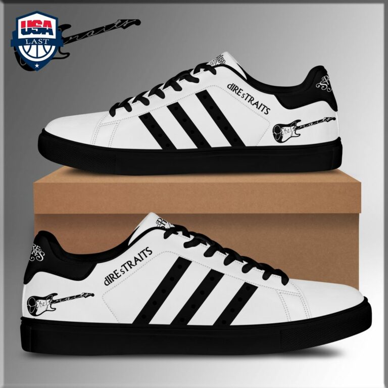Dire Straits Black Stripes Stan Smith Low Top Shoes - Stunning
